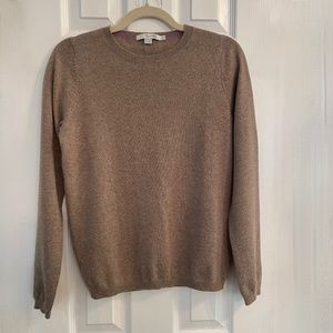 Boden NEW 100% Cashmere Sweater Almond Melange Brown US 6